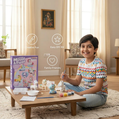 BalGyan™ DIY Unicorn Mould & Paint Craft Kit – Make, Paint & Play! (Ages 3+)